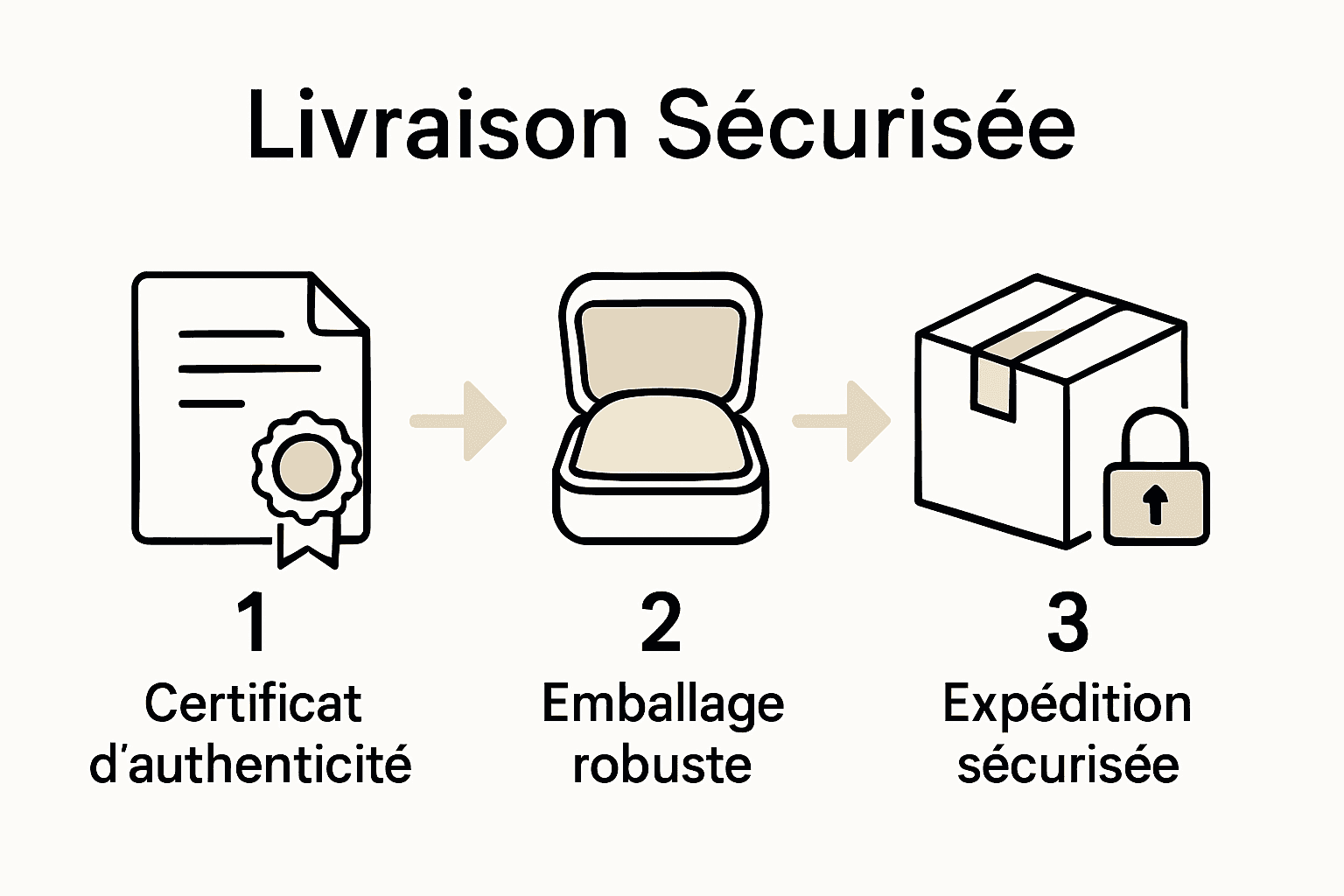 Infographie sur la sécurisation d’un achat de bijou opale