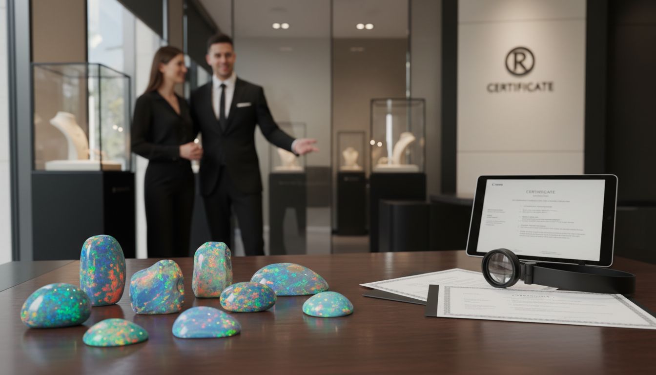 opalisierende Steine Ausstellung