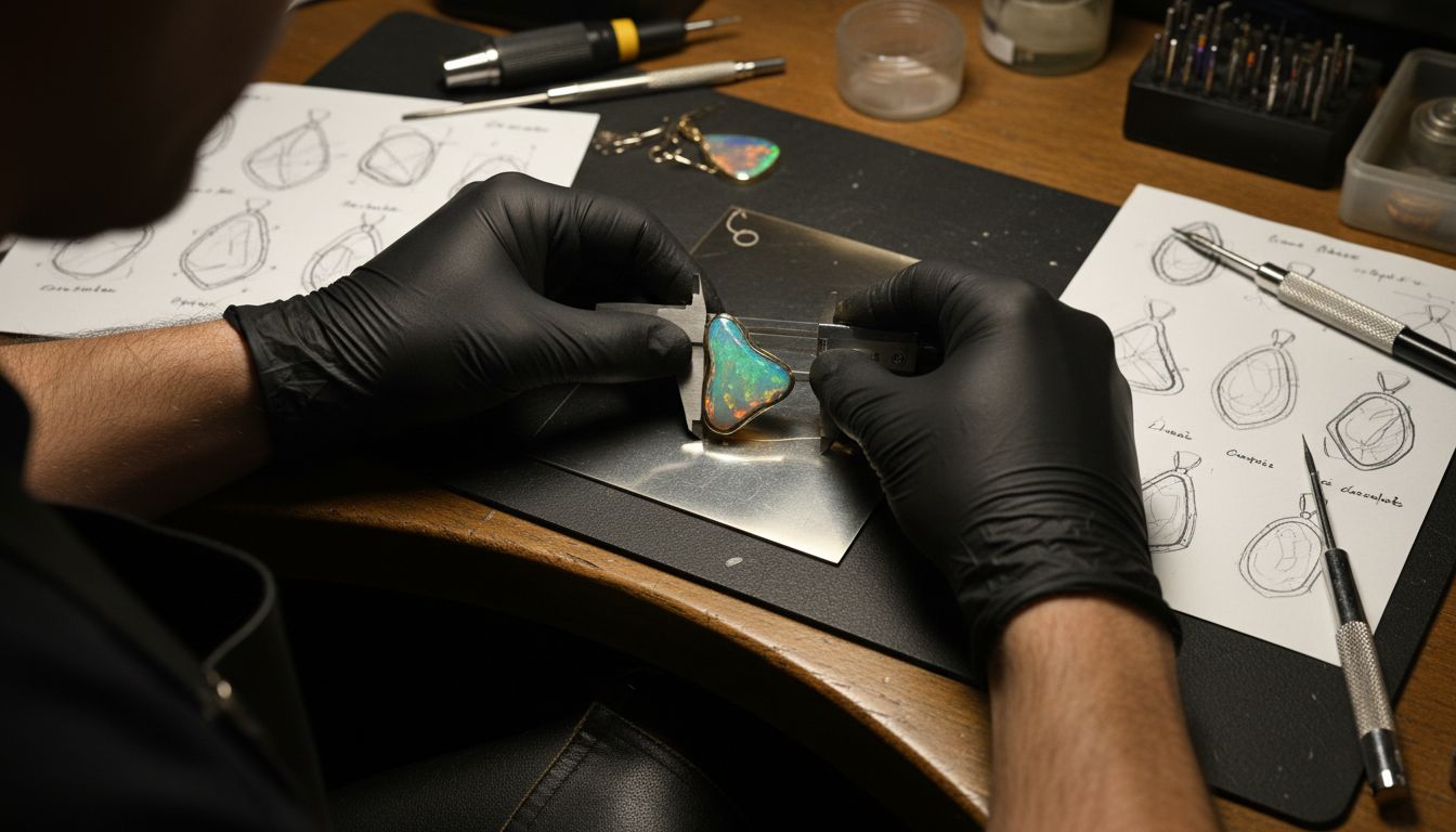 préparation monture pendentif