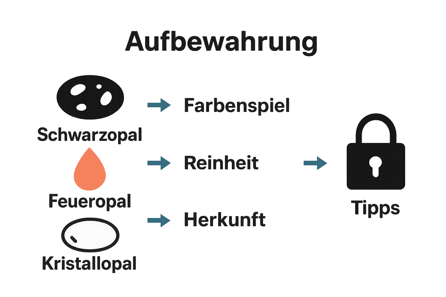 Infografik: Kategorien, Bewertung, Werterhalt von Opalen