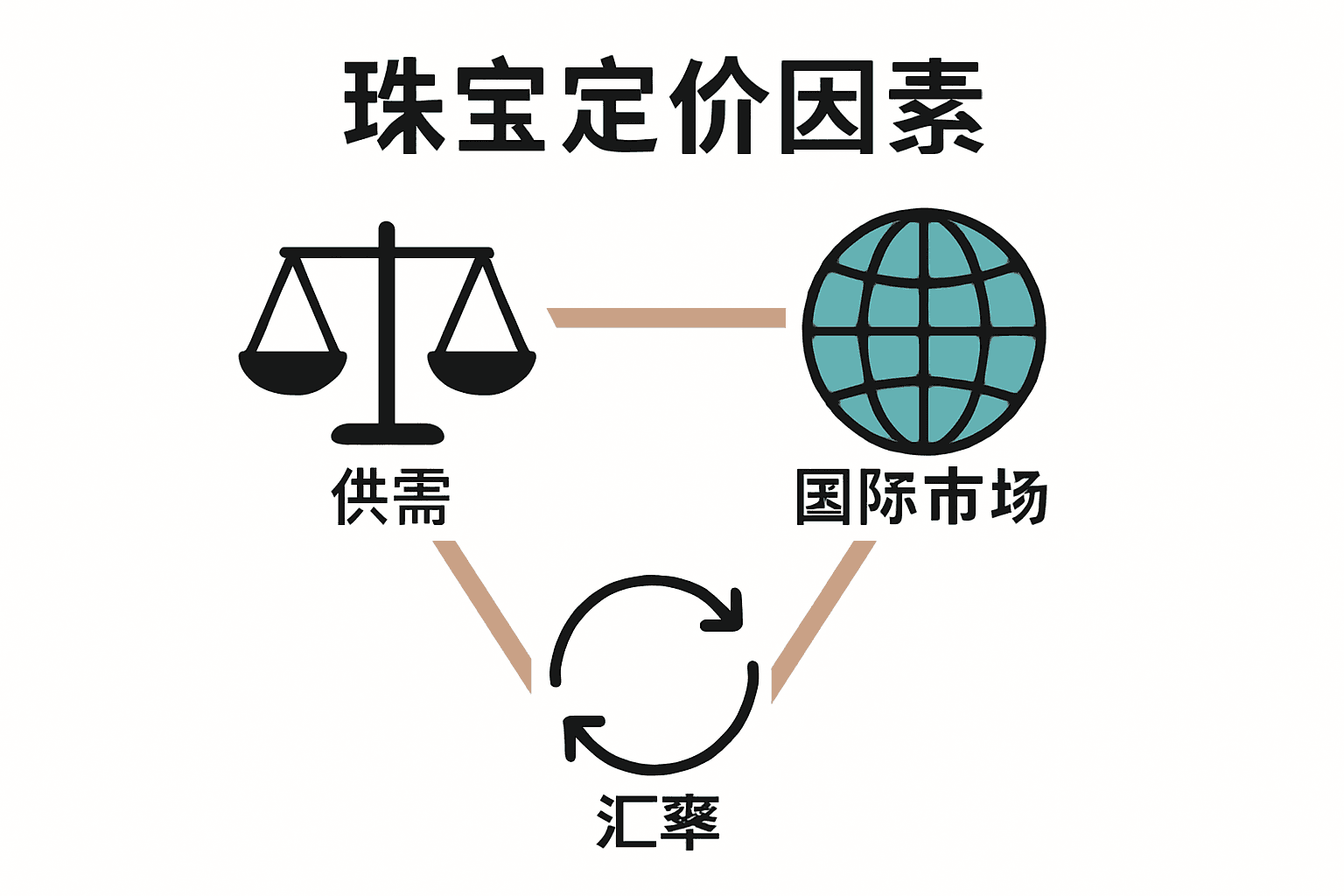 Infographic showing jewelry international pricing factors