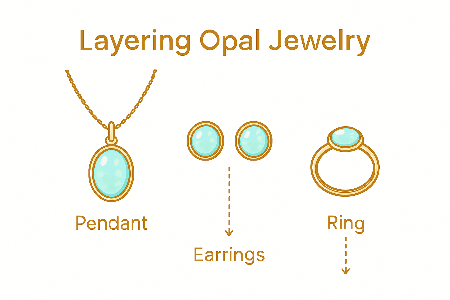 How to layer opal jewelry infographic
