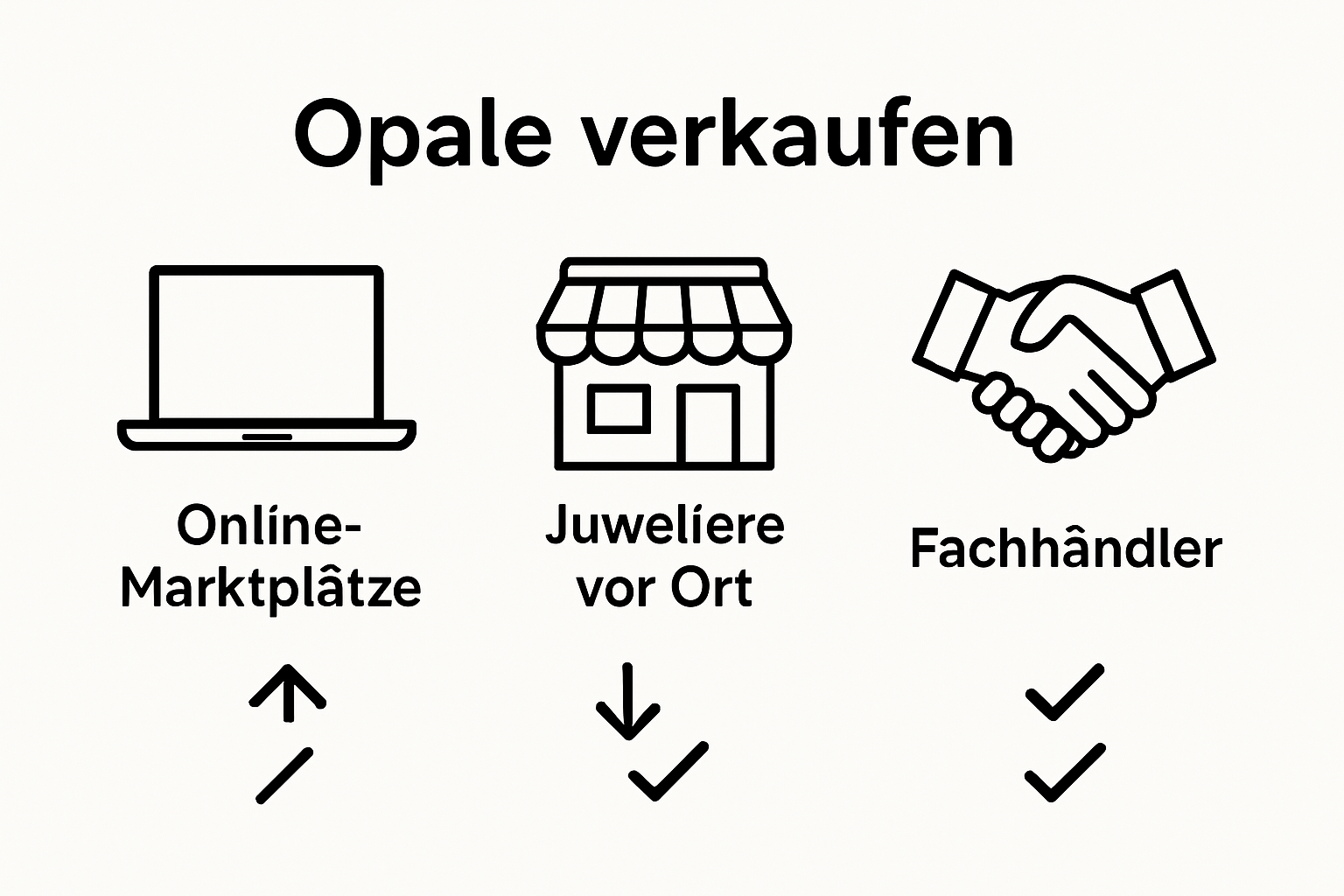 Infographic comparing opal selling platforms