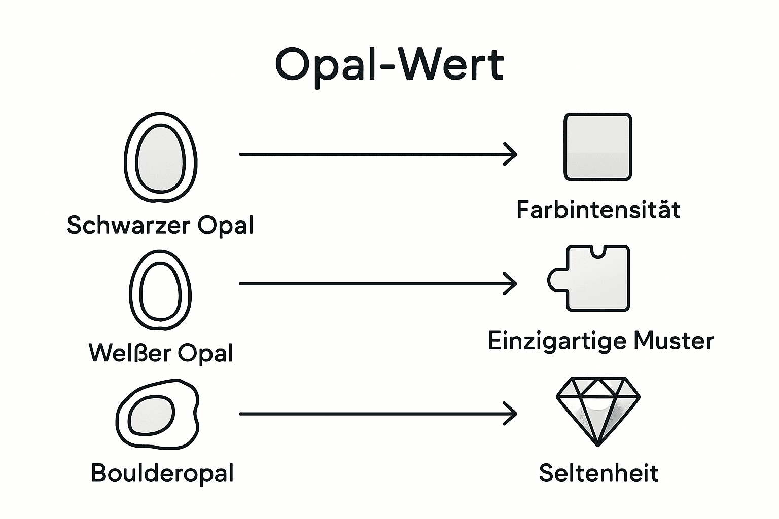 Infografik: Worauf es beim Wert von Luxus-Opalen ankommt