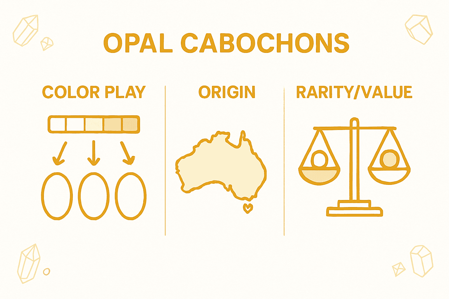 Infographic comparing opal value factors