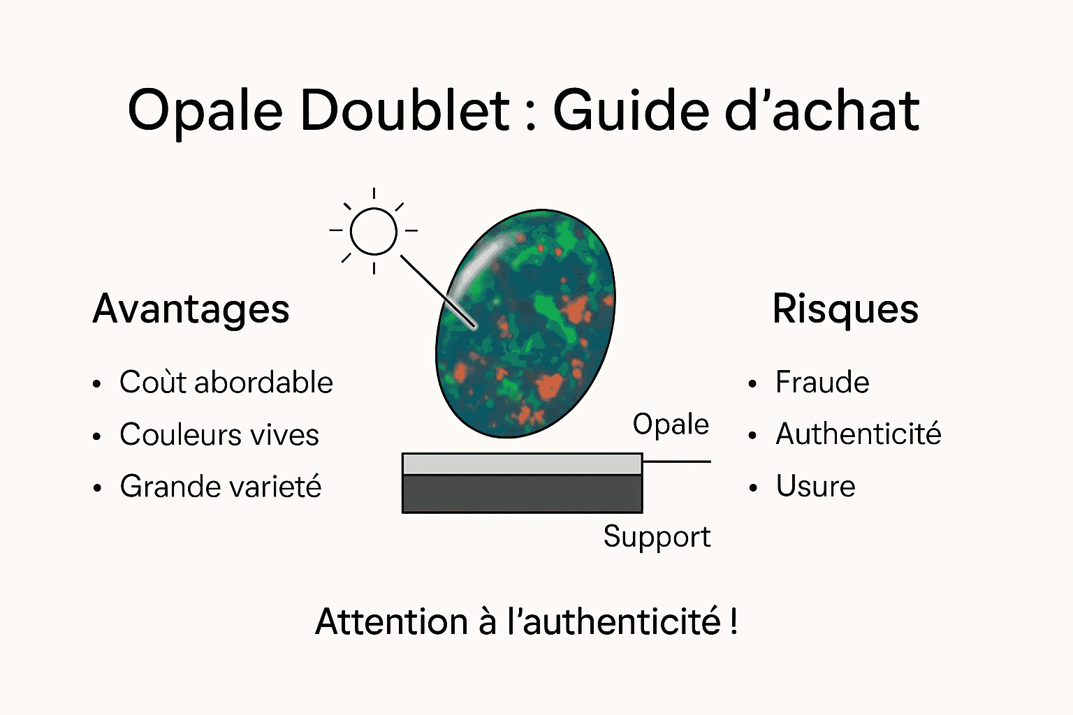 Tout savoir sur l’achat d’une opale doublet en un coup d’œil