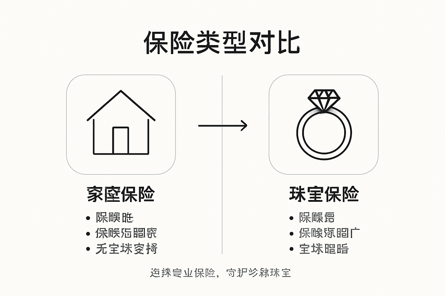 珠宝保险与家财保险对比图解