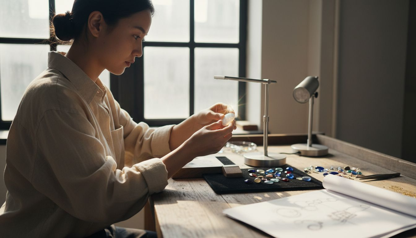 设计师巧妙地展现了欧泊独特的变彩光泽，让人仿佛置身于流光溢彩的梦幻世界。