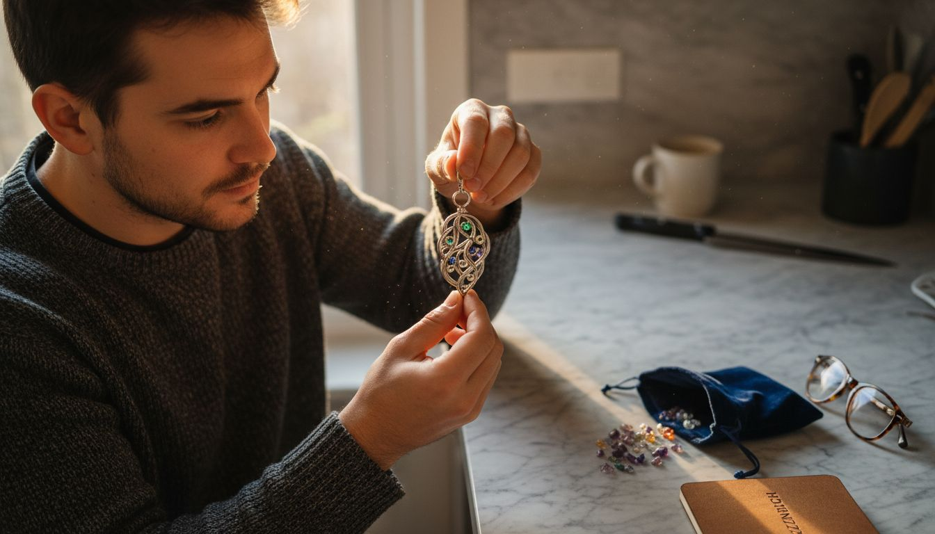 Jedes individuell gefertigte Anhänger-Detail wird sorgfältig von Hand geprüft.
