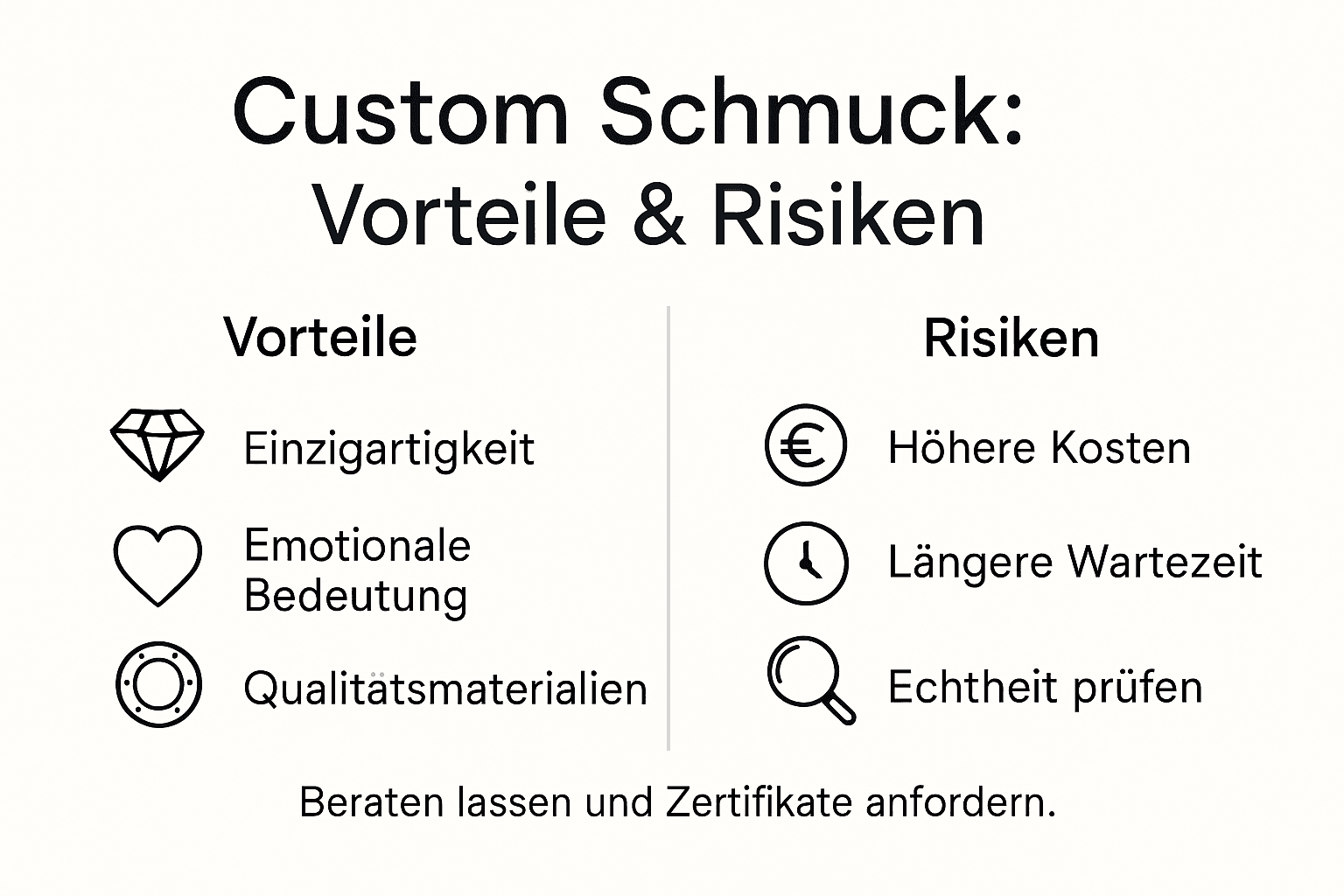 Infografik: Individueller Schmuck – Chancen und mögliche Fallstricke