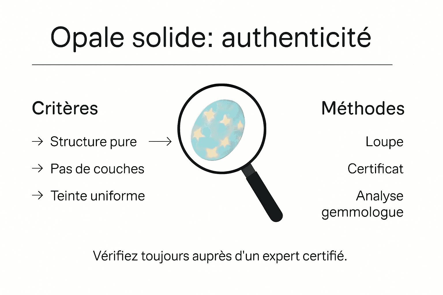 Infographie : comment reconnaître une opale authentique et de qualité