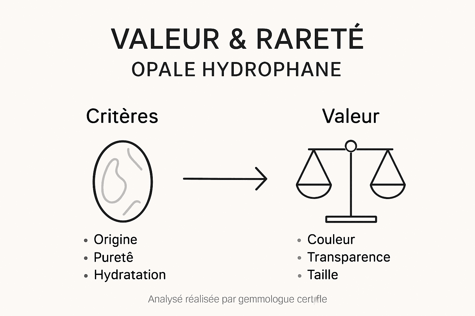 Infographie : tout savoir sur la rareté et la valeur des opales hydrophanes