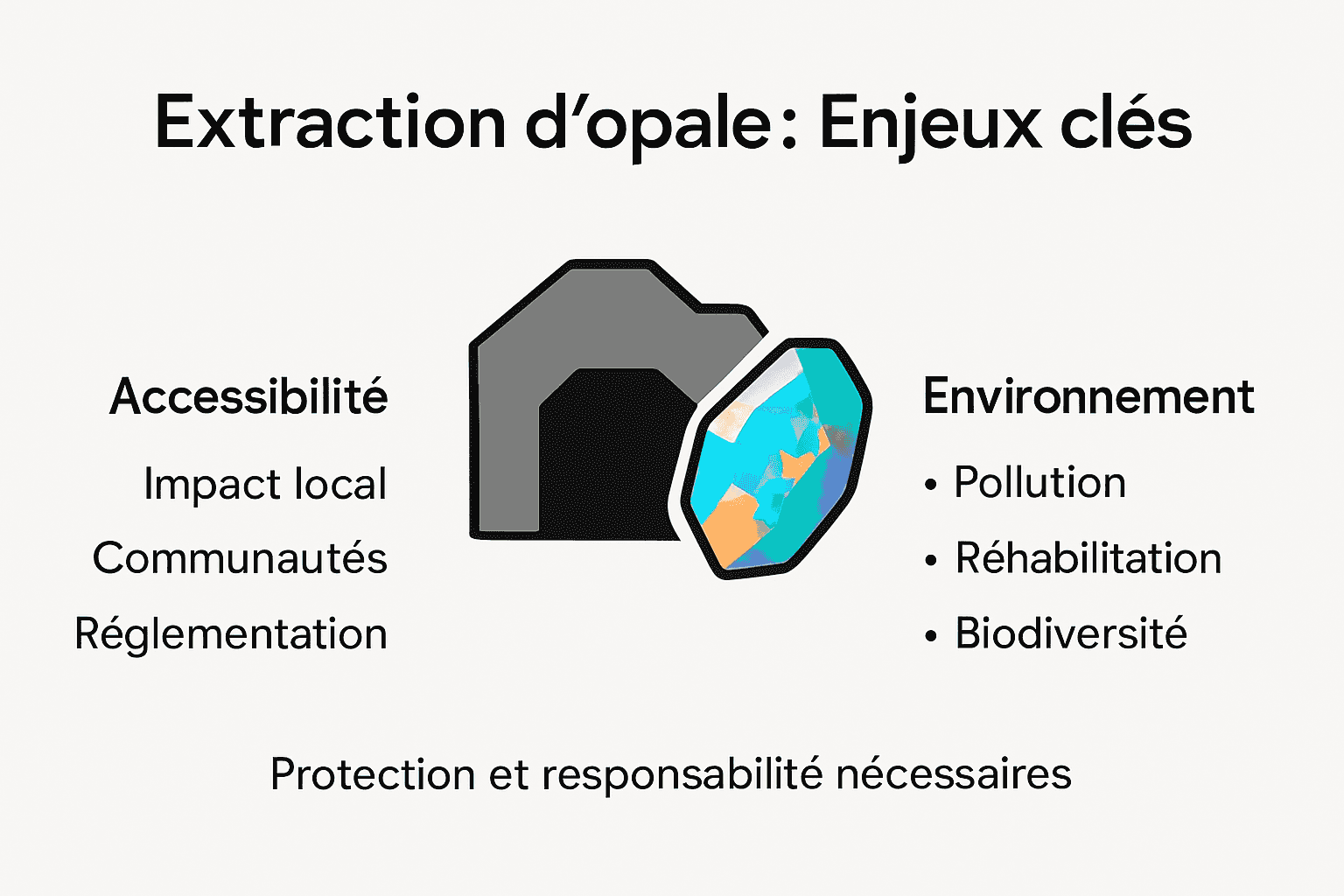 Infographie : les grands défis de l’extraction de l’opale