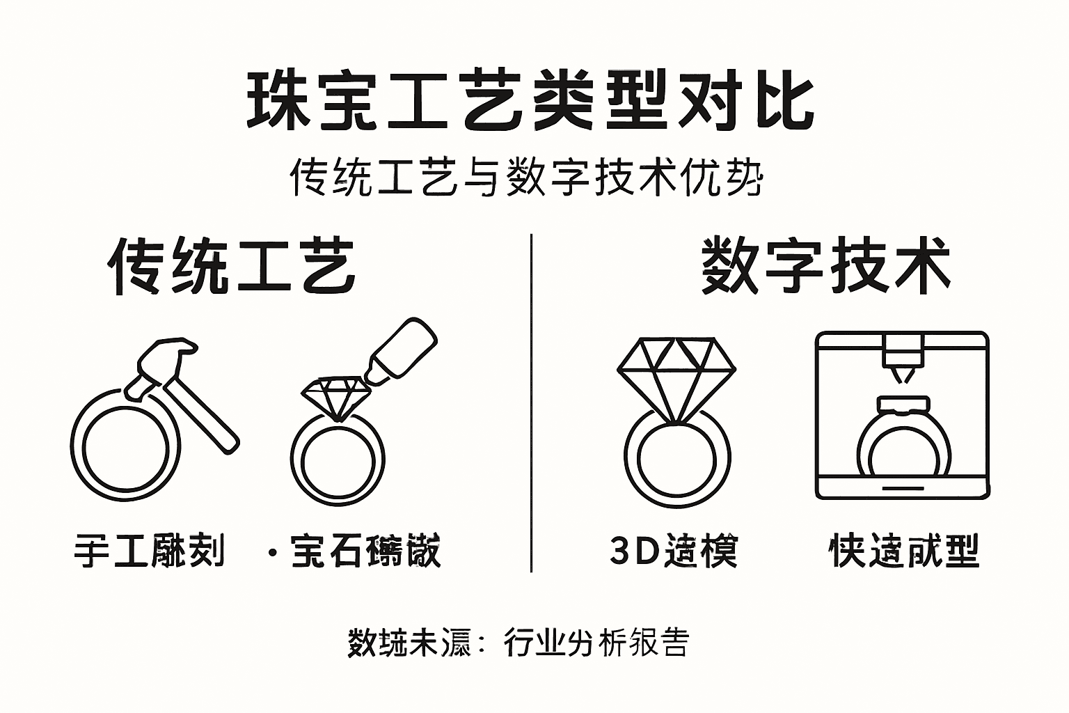 珠宝工艺对比一目了然图解