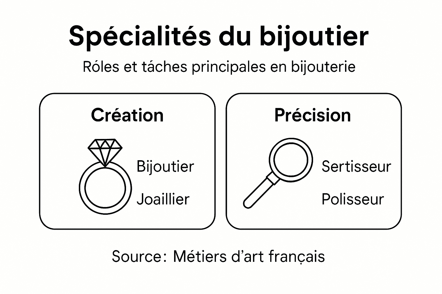 Zoom sur les différents métiers et domaines d’expertise dans l’univers de la bijouterie