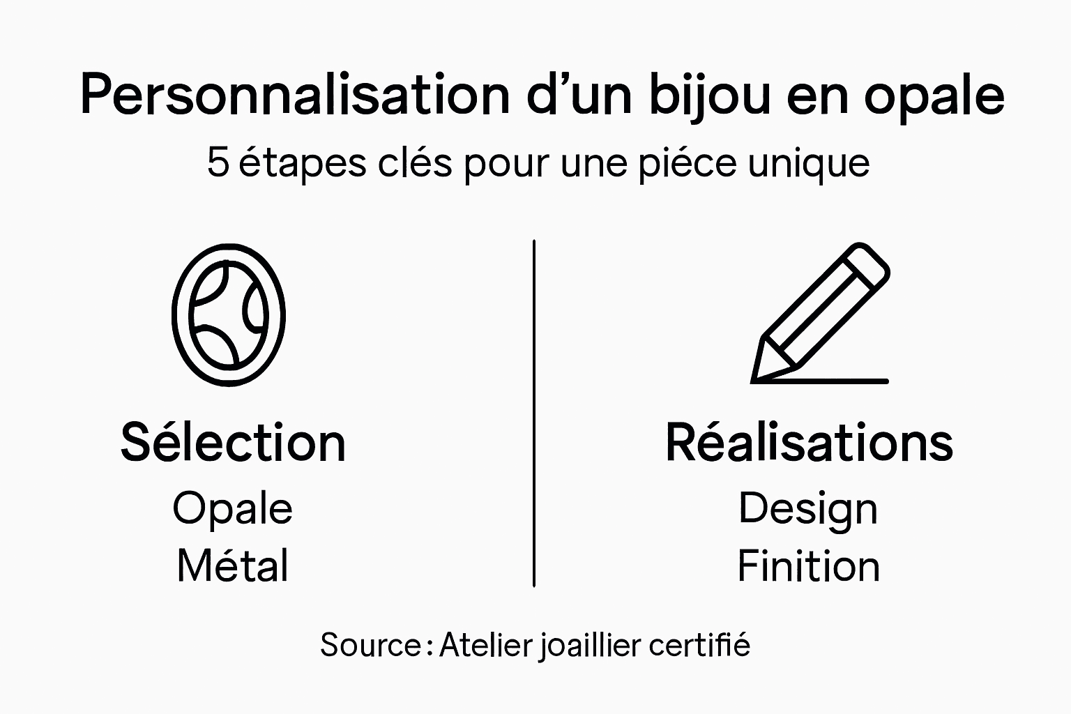 Les différentes étapes de création d’un bijou en opale personnalisé en un coup d’œil