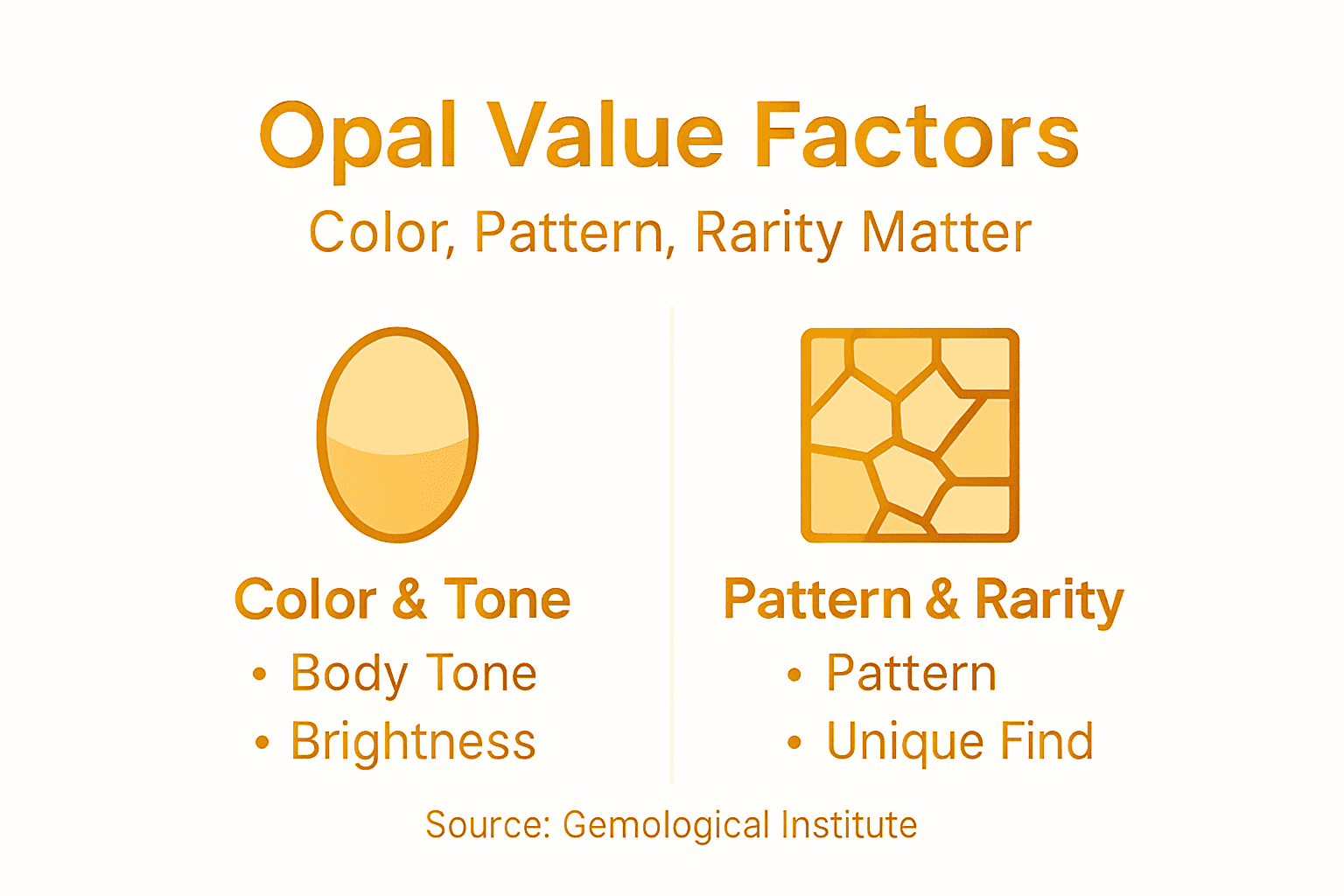 Infographic about opal grading factors and price