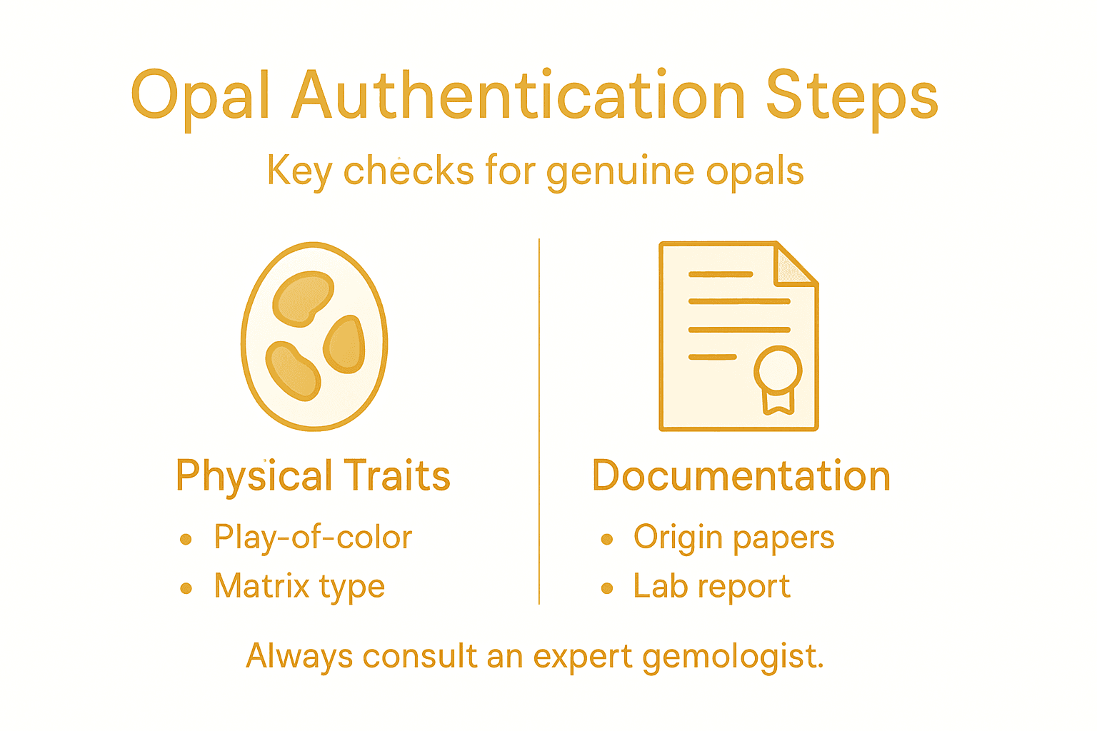 Infographic listing opal authentication steps