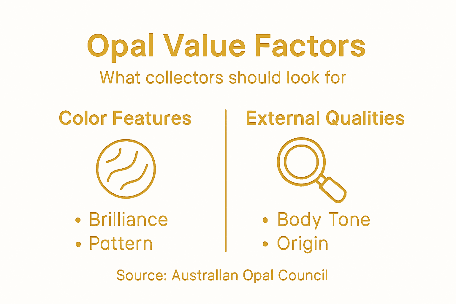 Infographic shows opal grading factors overview