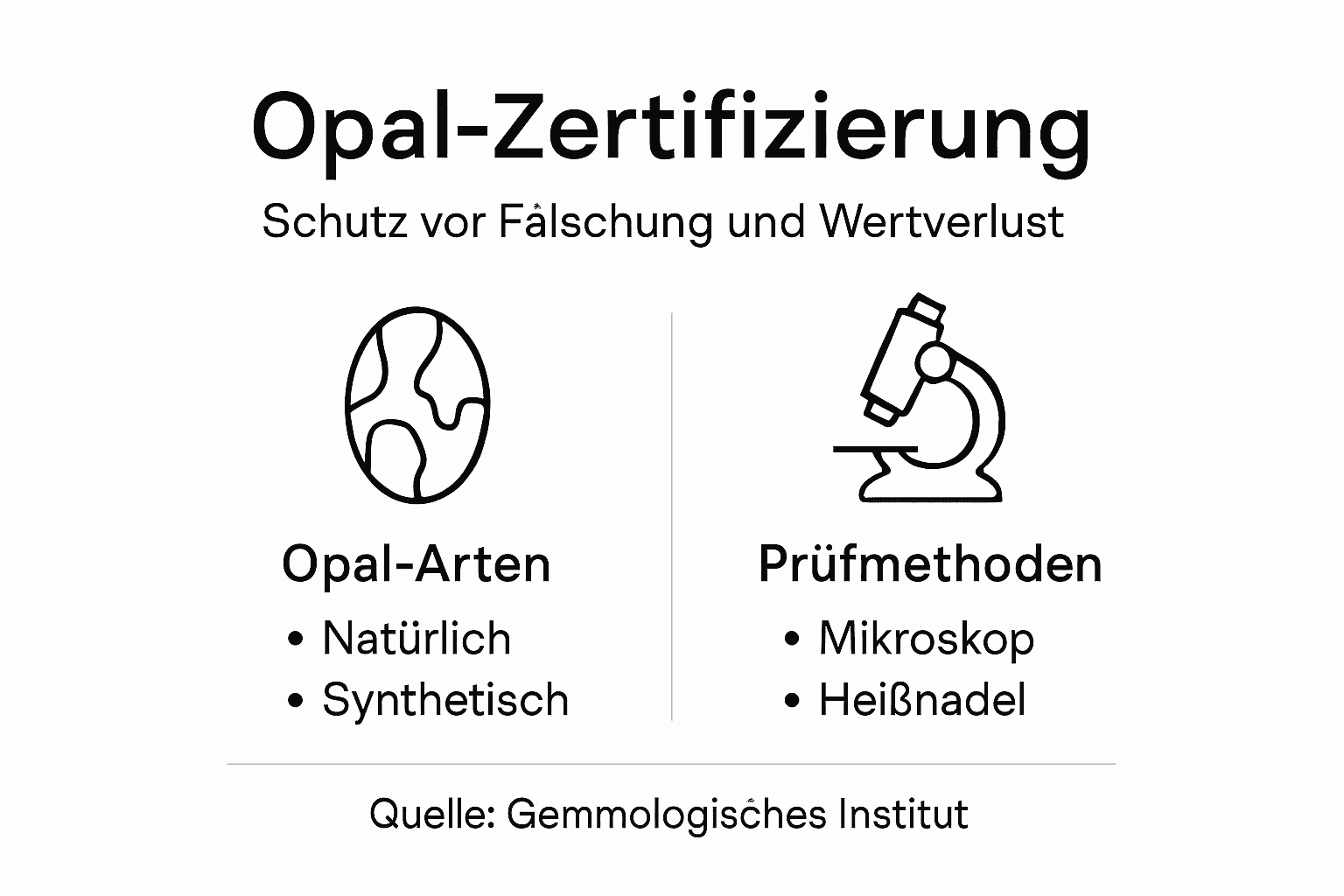 Übersicht: Verschiedene Opalarten und wie sie geprüft werden