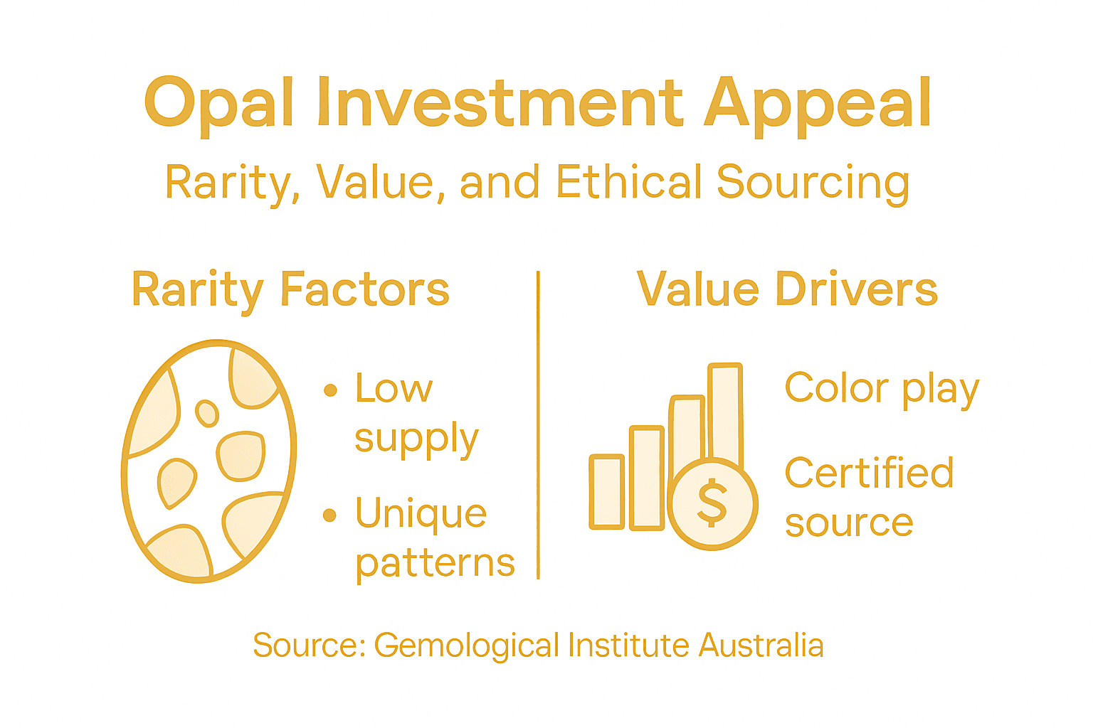 Infographic shows opal rarity, value, sourcing