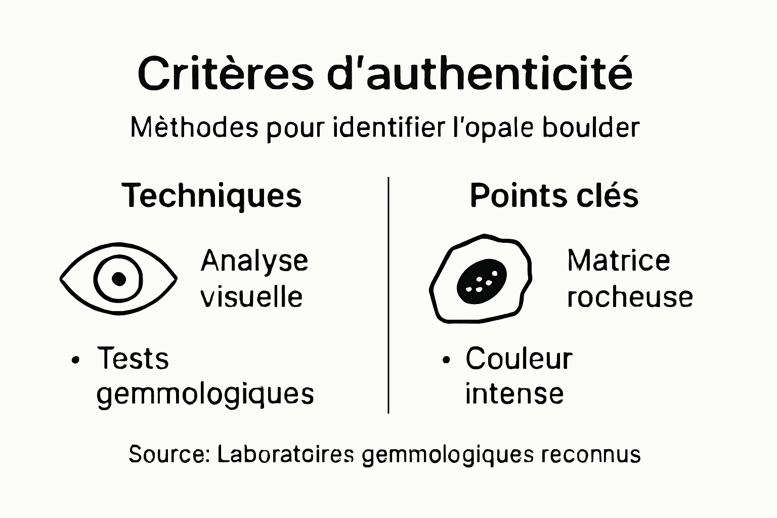 Infographie : comment reconnaître une véritable opale boulder ?