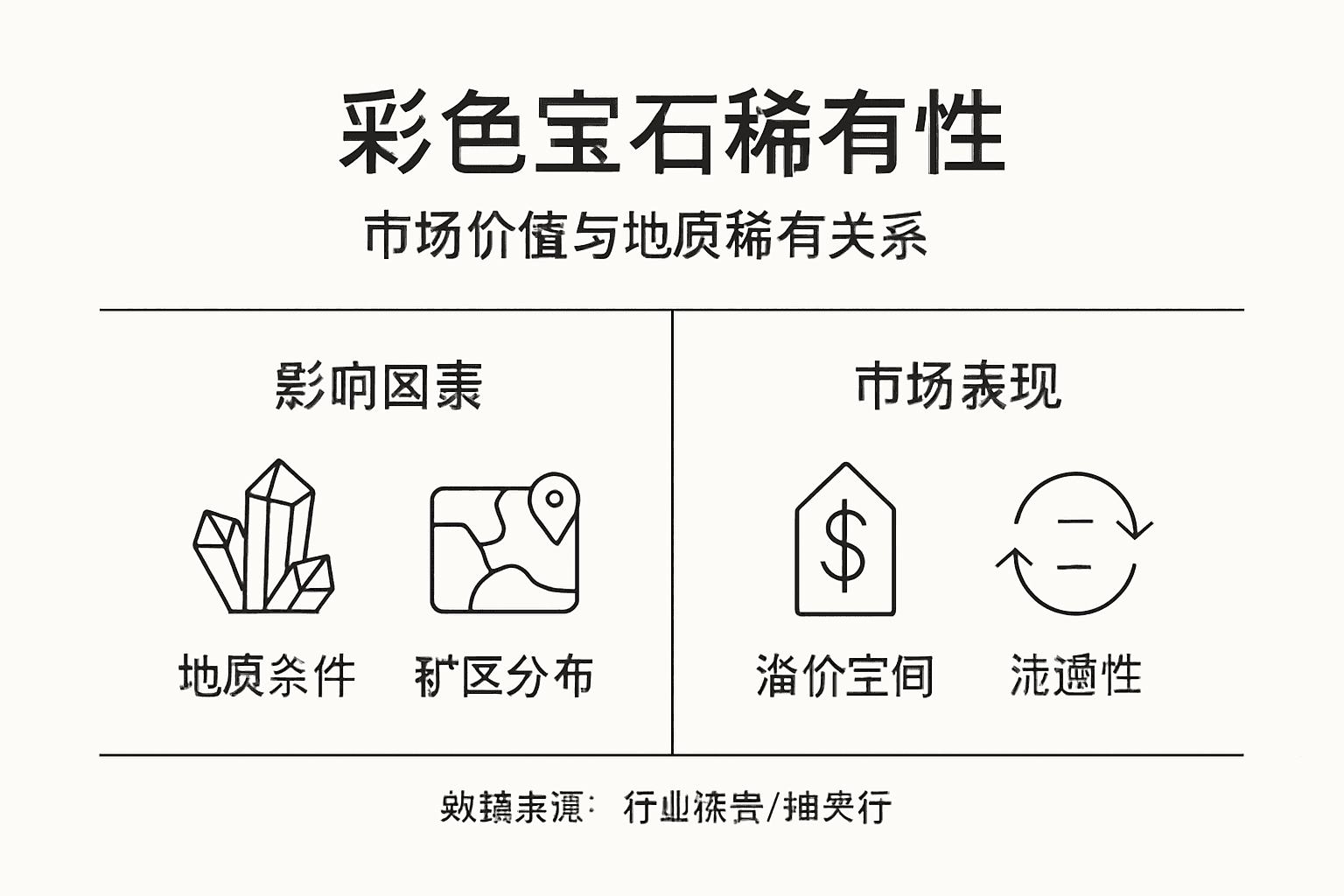 宝石稀有度与价值因素一览图