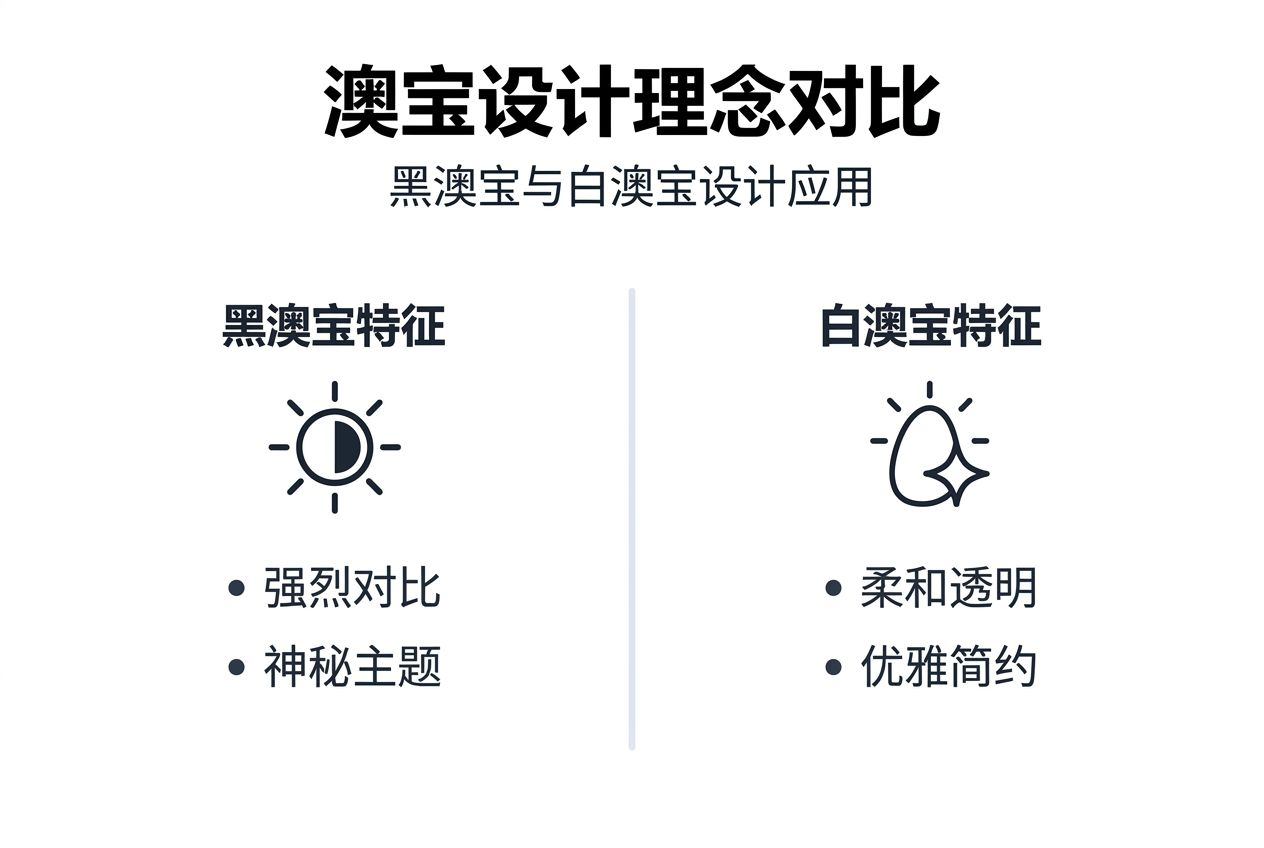 黑欧泊与白欧泊设计特点对比一览图