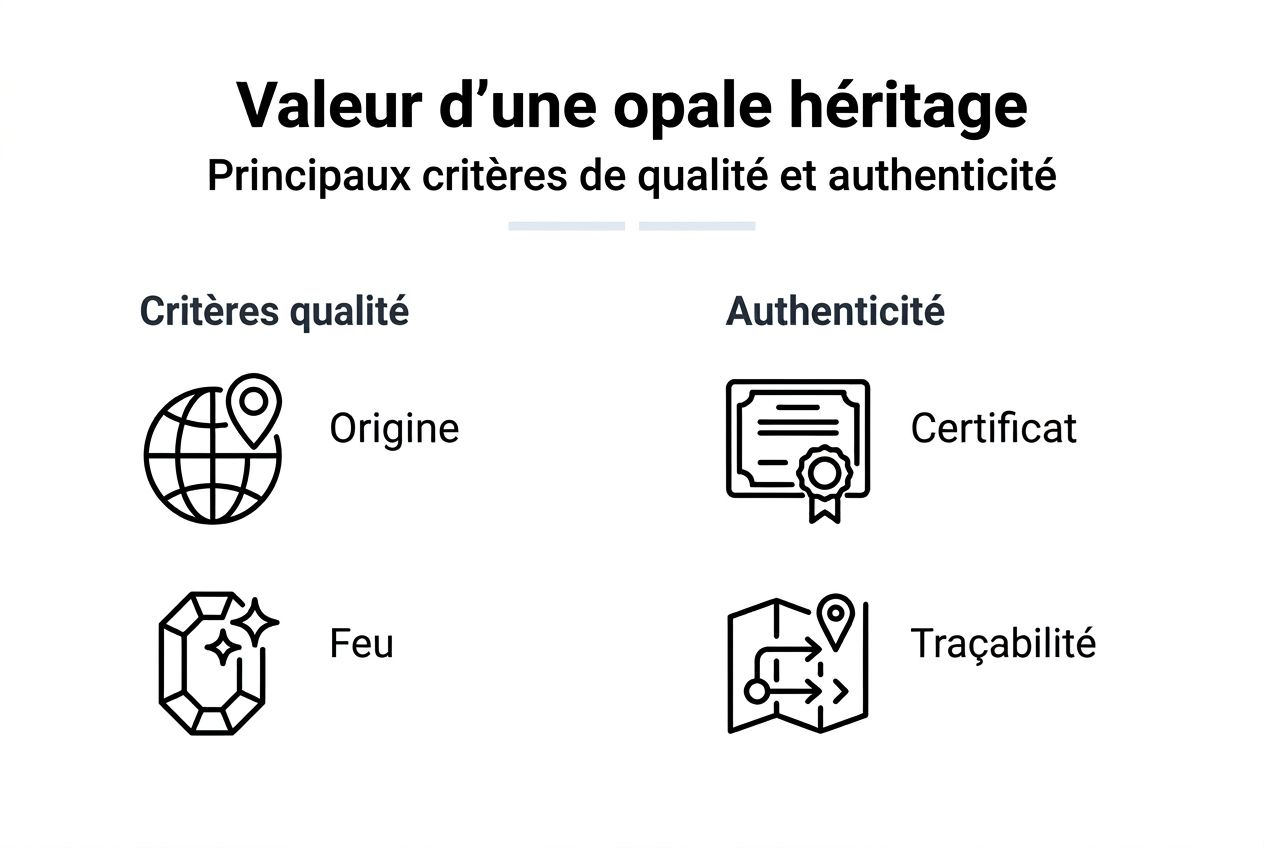 Infographie : comment évaluer la qualité d'une opale