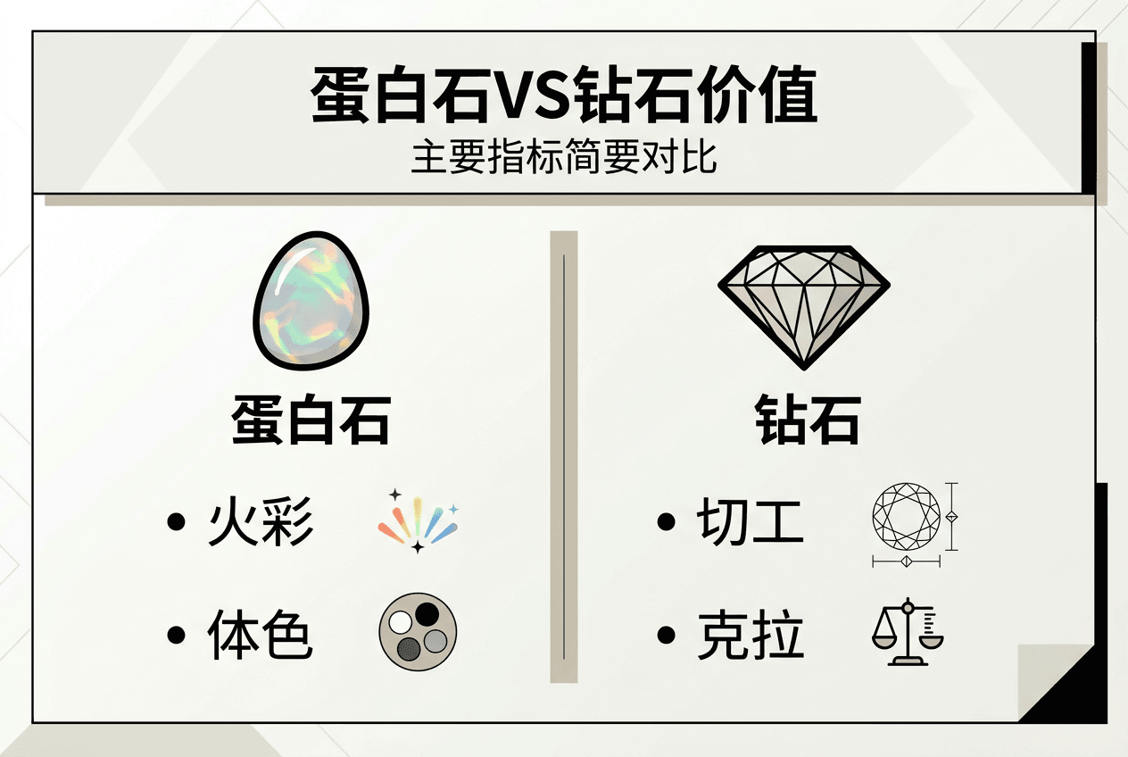 蛋白石与钻石价值对比一览