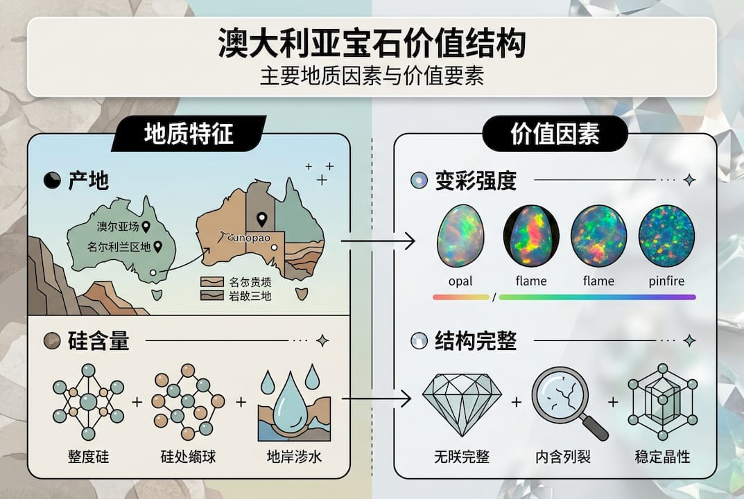 澳大利亚宝石价值与地质分布关系一览图