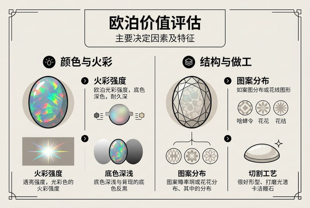 欧泊鉴定要点一览图