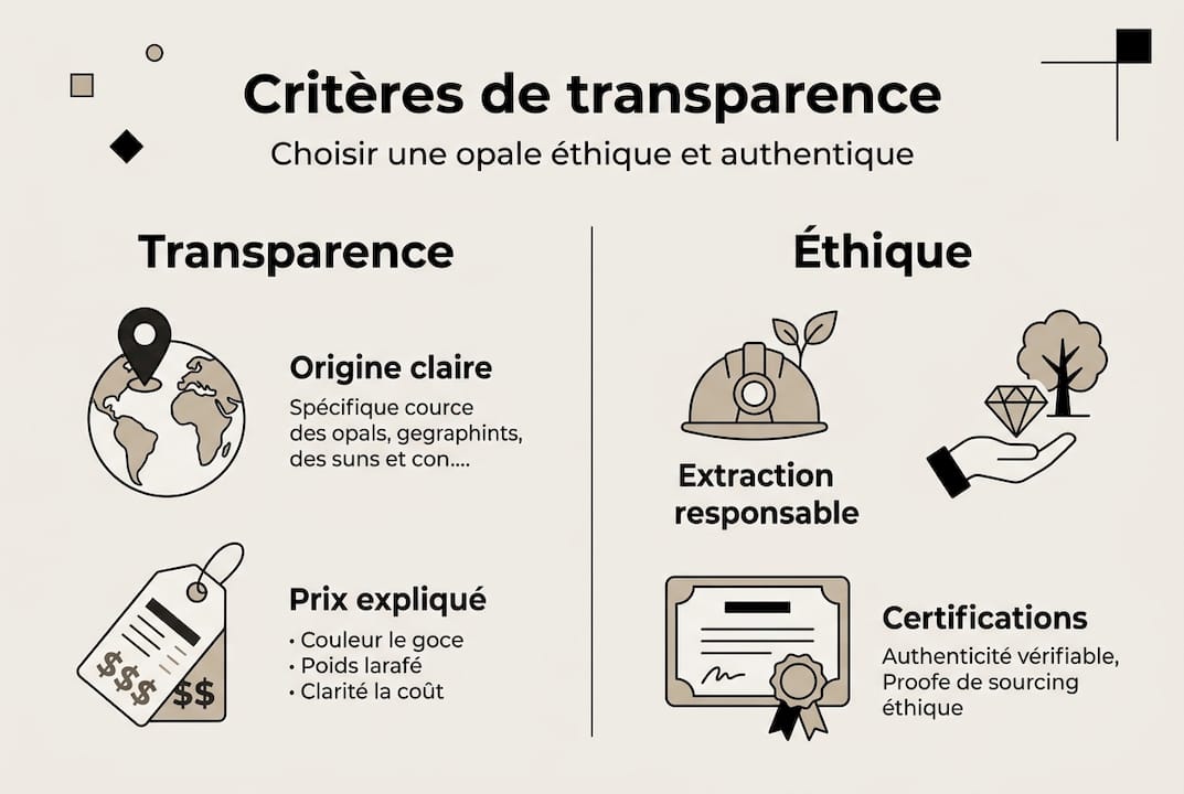 Infographie : tout savoir sur la transparence et l’éthique des opales