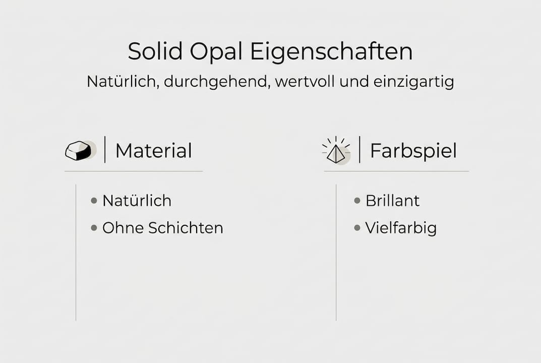 Infografik: Die wichtigsten Merkmale von Solid Opal im Überblick