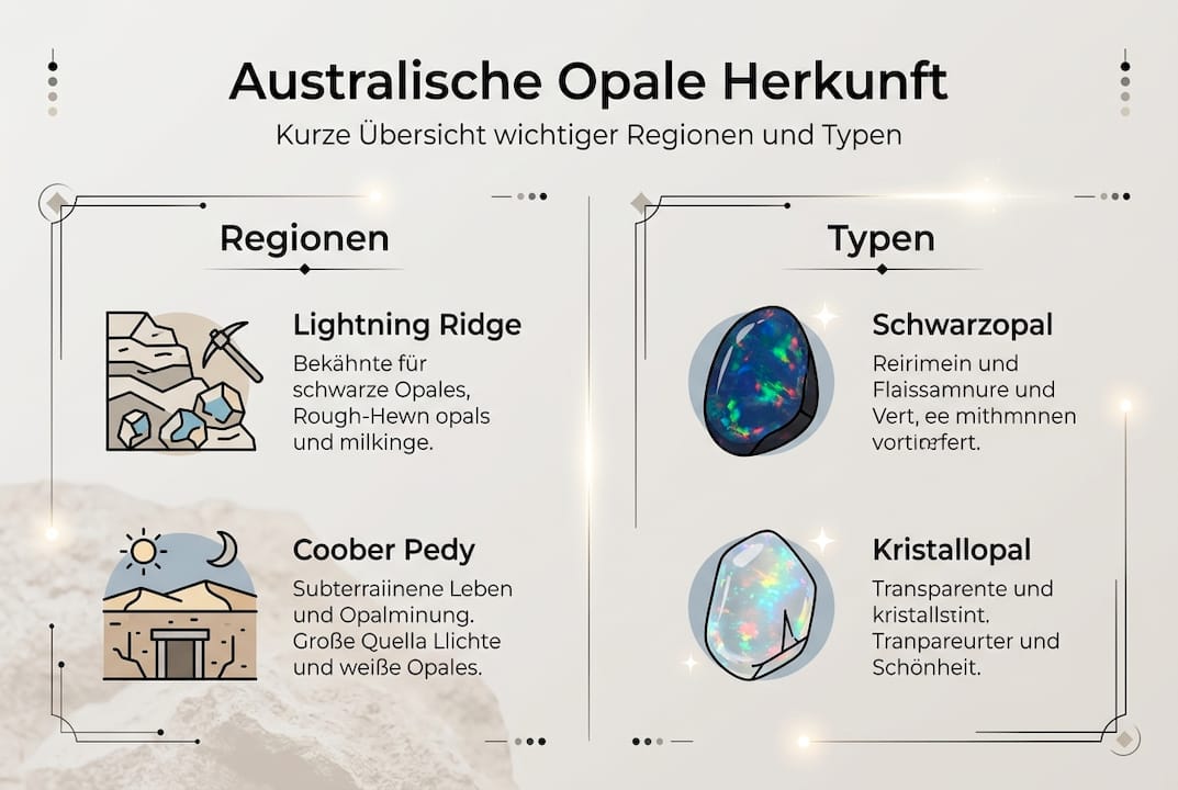 Übersicht: Die wichtigsten Opalvorkommen und Opalarten in Australien – anschaulich erklärt
