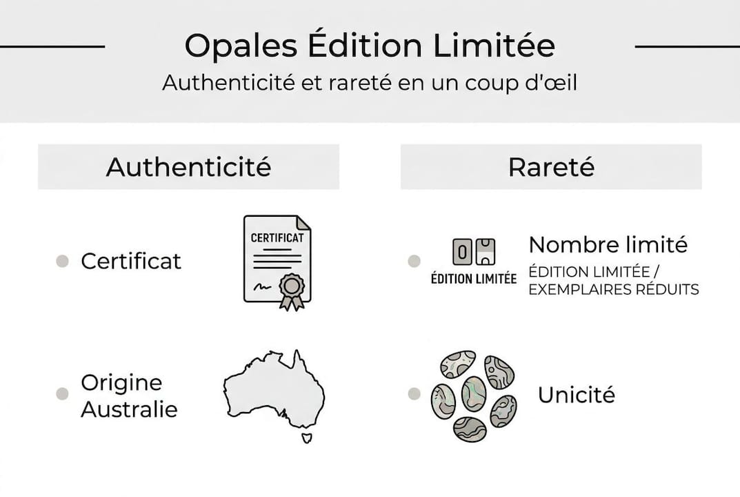 Infographie : comment reconnaître l’authenticité et la rareté des opales