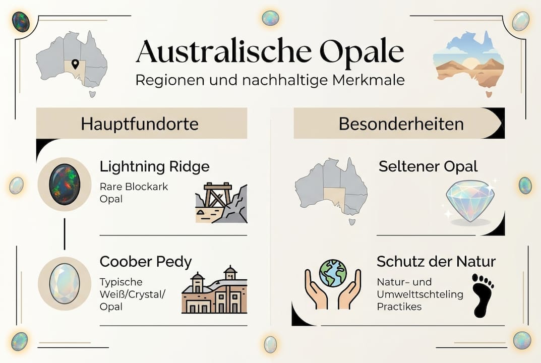 Infografik: Opalabbau-Regionen in Australien und ihr Beitrag zur Nachhaltigkeit