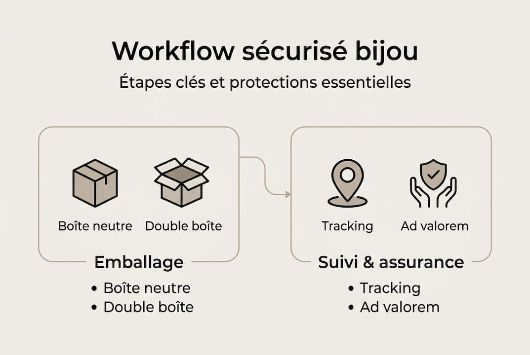 Schéma du processus sécurisé pour la création de bijoux de luxe