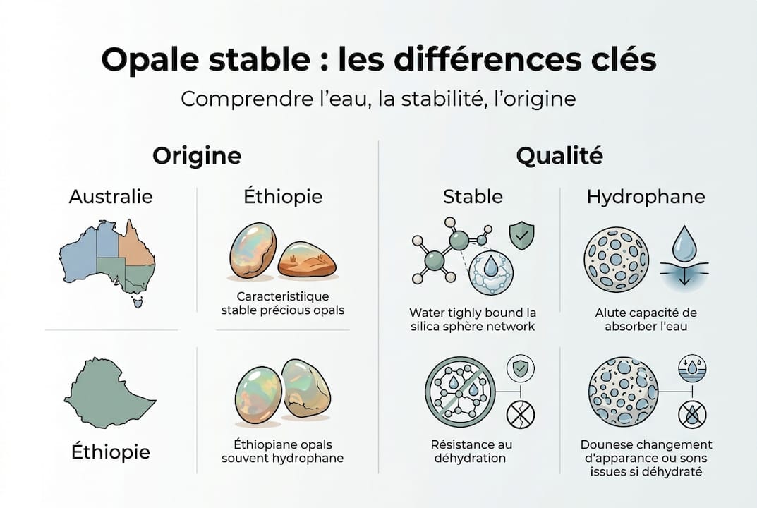 Infographie : tout savoir sur la provenance et la qualité des opales stables