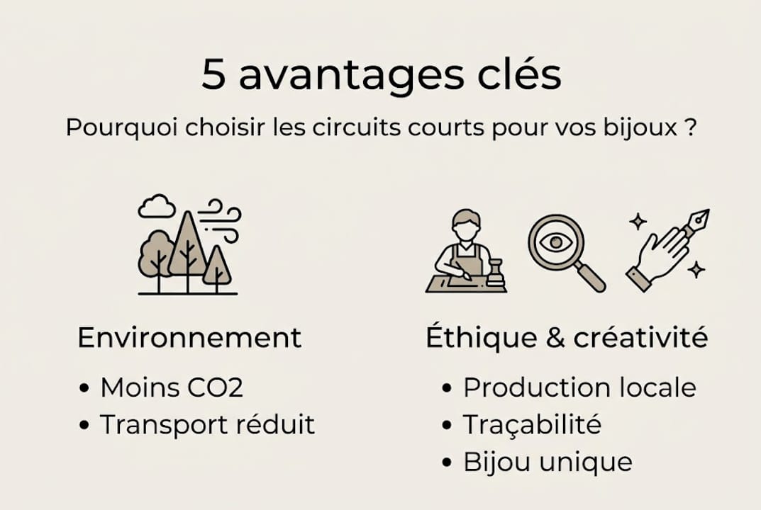 Les atouts des circuits courts pour la bijouterie : une infographie