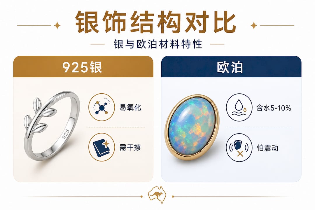 银与欧泊材质性能对比一览图