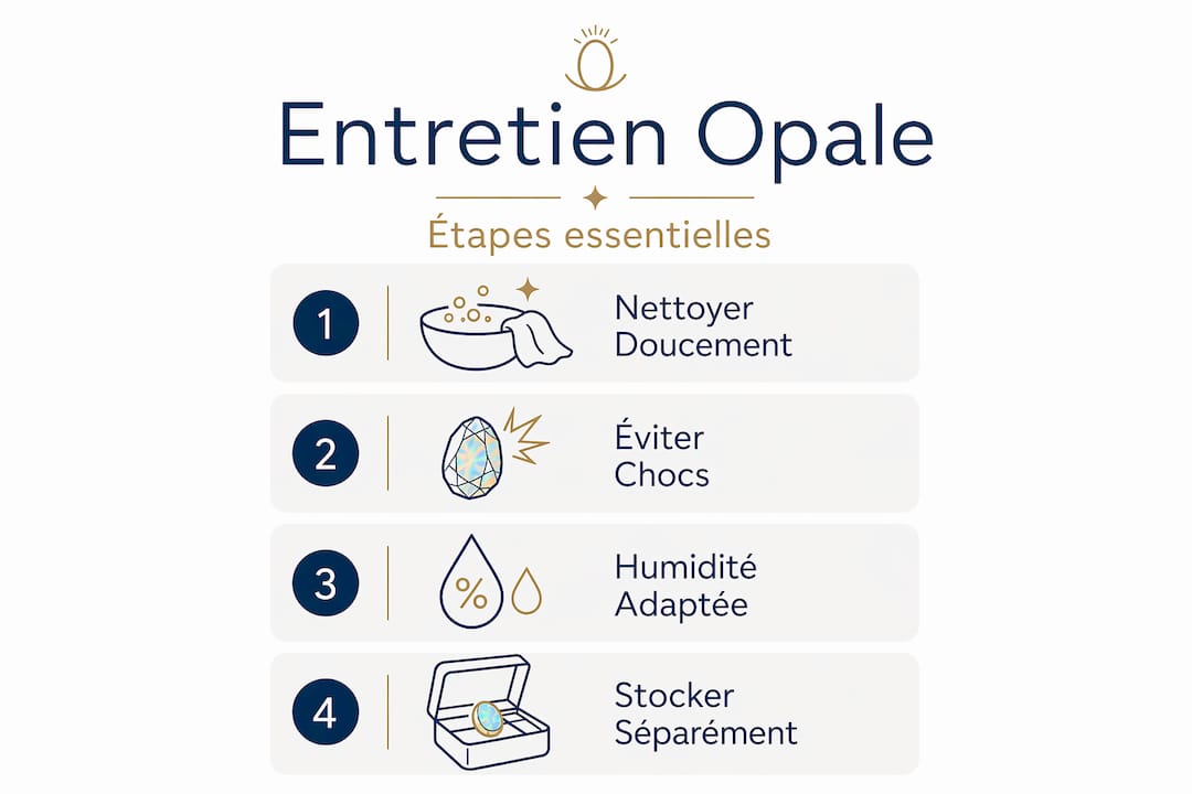 Guide visuel pour prendre soin de votre opale australienne