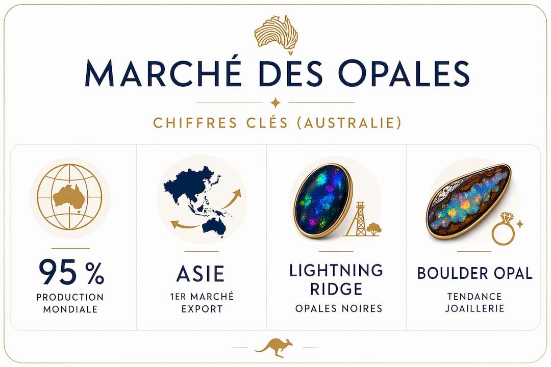 Panorama chiffré du marché des opales en Australie