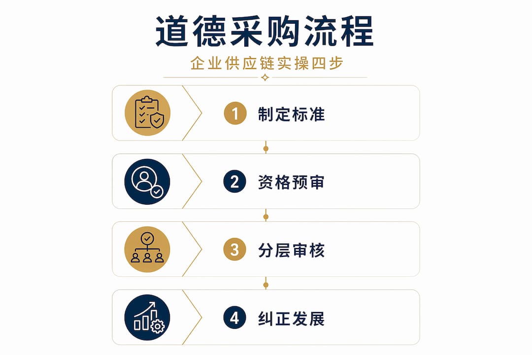 企业道德采购四步法流程图