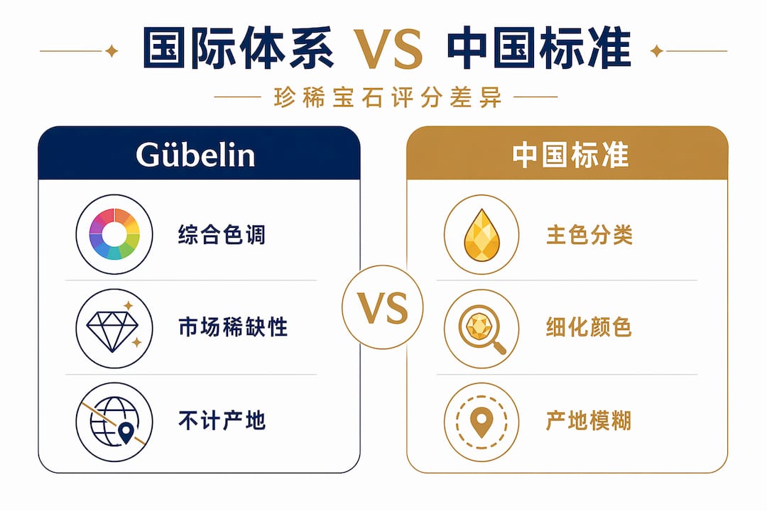 一张图带你全面对比国际与中国宝石鉴定标准