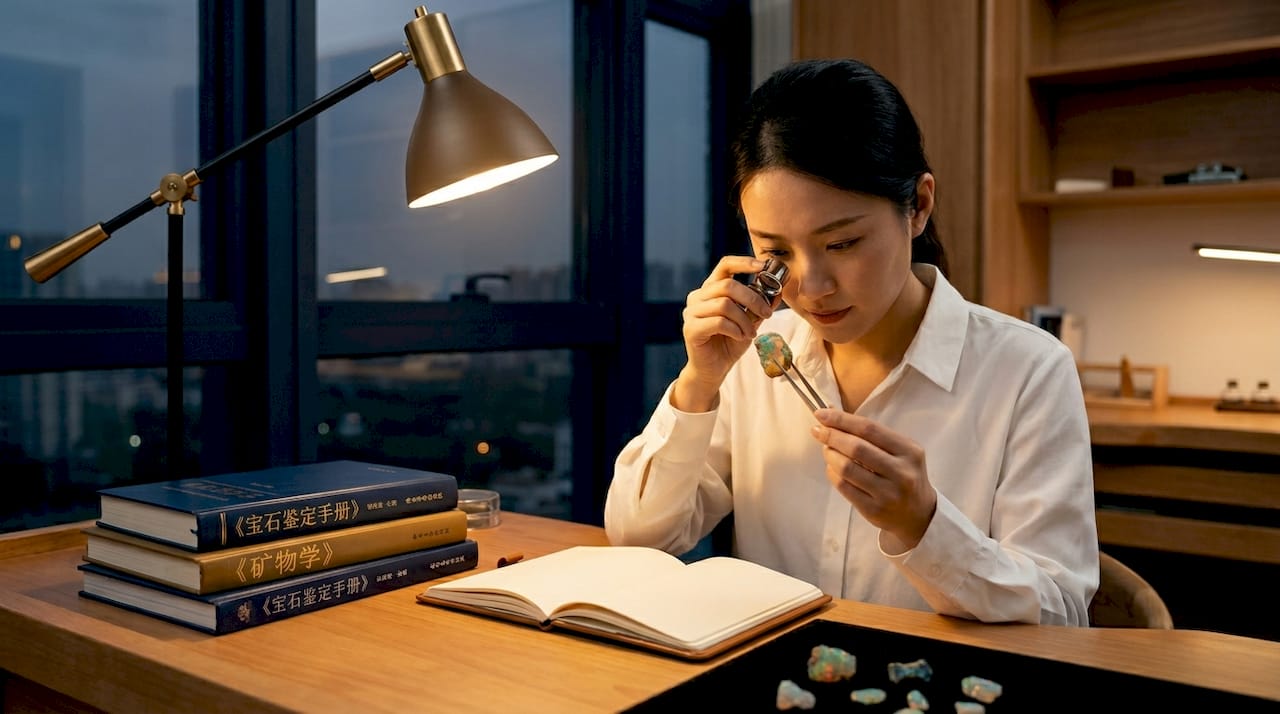 工作人员将欧泊矿石的信息录入区块链，实现溯源和数据存证。