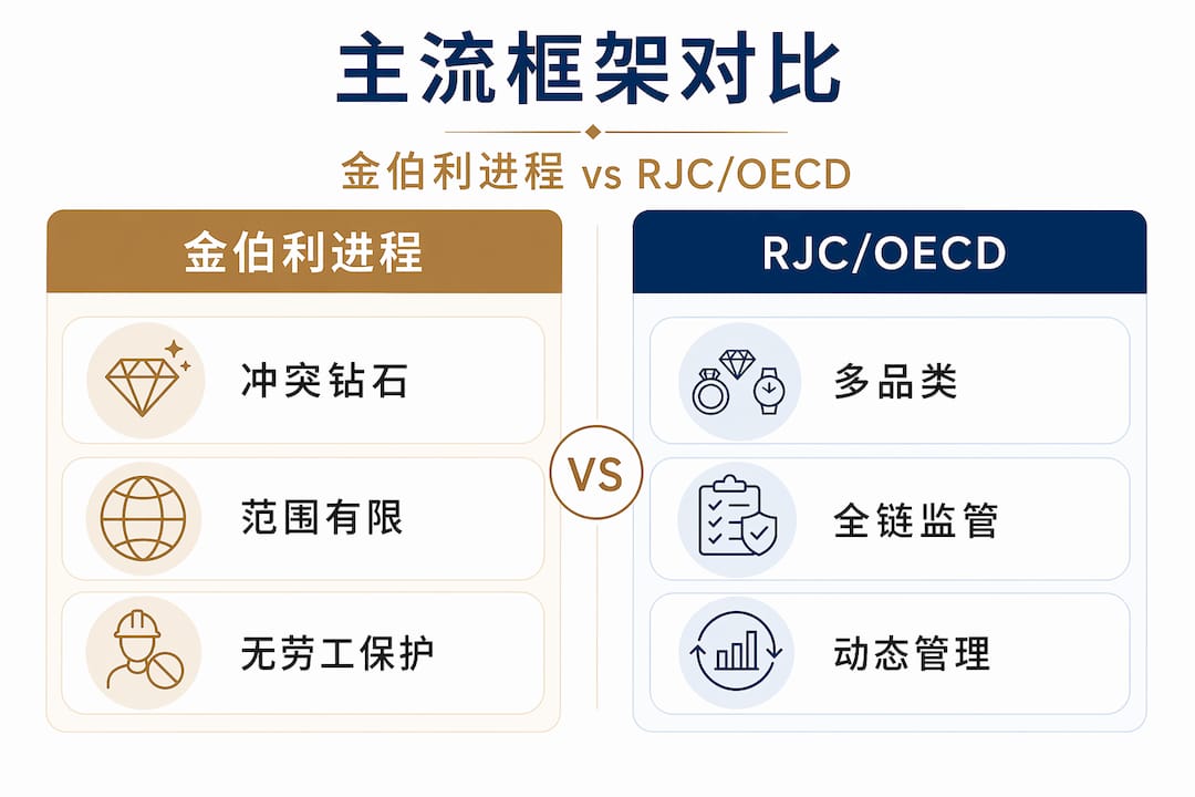 珠宝供应链模式对比信息图