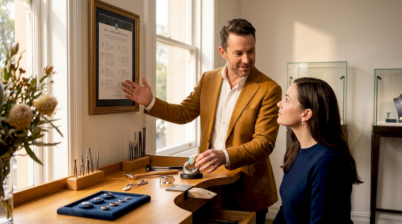 Jeweler explains opal setting care details