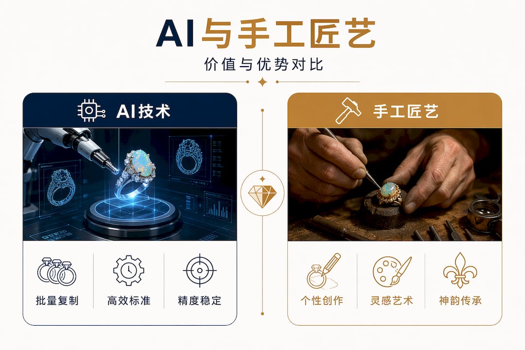 人工智能与传统手工珠宝工艺优劣一览图