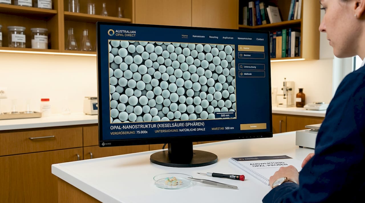 Rasterelektronenmikroskopische Aufnahme der Nanostruktur von Opal